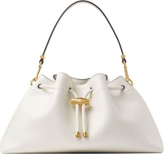 Jimmy Choo London Cinch M leather bucket bag - women - Calf Leather - One Size - White