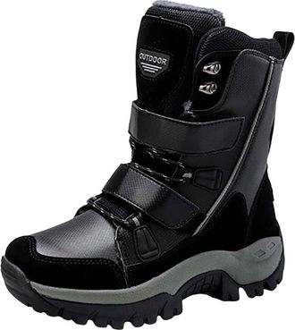 Generic Ladies Light Walking Boots Shoes Anti Boot for Women Boots Waetpoof Wide Calf Boot for Women Black