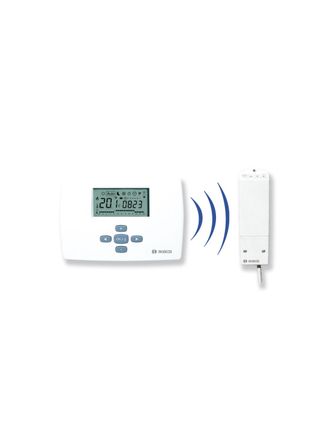 Bosch 7716780266 Termostato De Pared De 2 Hilos - Alimentaci&oacute;n Por Pilas - Programaci&oacute;n Semanal Trl 7.26