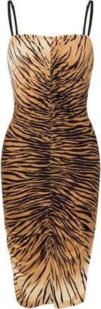 Moschino Abito midi zebrato - Marrone