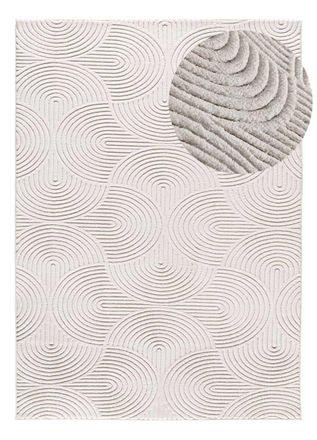 Atticgo Alfombra lavable con relieve blanco 160x230 cm