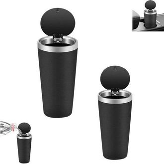 OEM 2 Piezas, Mini Cubo De Basura Para Coche, Cubo De Basura De Bolsillo Resistente, Negro, Cubo De Basura Para Coche, Cierre A Presi&oacute;n, Portavasos