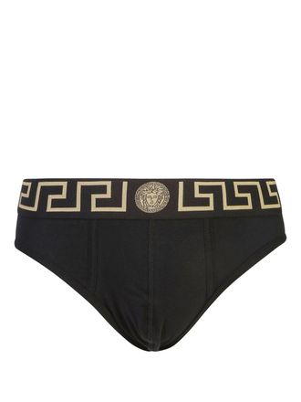 Versace Set di 3 slip Greca Medusa - Nero