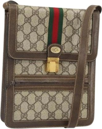 Gucci Pre-owned Plastic Crossbody Tas - Dames - Vintage Schoudertas - Beige - ONE Size - Vintage