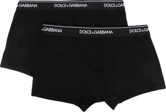Dolce & Gabbana Set Of 2 Black Stretch Cotton Boxers