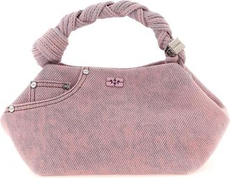 Ganni Small Bou Bag - Dames - Handtassen - Roze - ONE Size - Katoen - Tassen