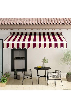 Living and Home 3.5m W x 3m D Retractable Patio Awning