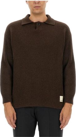 Emporio Armani Sweater - Heren - Ronde hals truien - Bruin - XL - Truien & Vesten