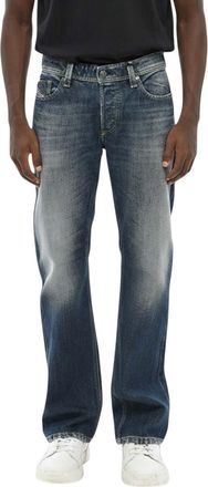 Diesel Blue Straight Mid Rise Jeans