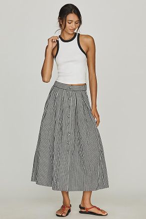Hunter Bell Eva Linen Midi Skirt