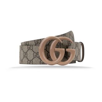 Gucci Leren Riem met Logo Gesp - Heren - Riemen - Groen - 70 CM - Leer - Accessoires