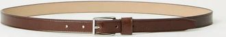 B-Low The Belt Enzo Mini Rugous Leather Belt In Sepia/silver