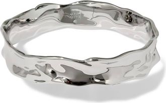 Alexis Bittar Womens Brut Strap Bangle In Silver