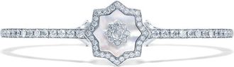 David Morris 18kt white gold Astra diamond and mother-of-pearl bracelet - women - Diamond/18kt White Gold - 15 - Silver