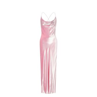 Alberta Ferretti Sleeveless Velvet Evening Dress - female - Alberta Ferretti - Gowns - Pink - M - Dresses