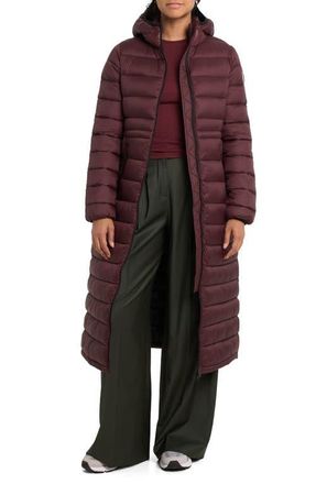 Noize Ivy Lightweight Long Puffer Coat in Porto at Nordstrom, Size X-Small
