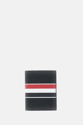 Thom Browne Porta Carte Doppio In Pelle Rwb Stripe