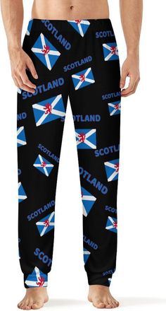 Generic Flag of Scotland Mens Pajama Bottoms Soft Lounge Pants Sleepwear with Elastic Waist And Pocket