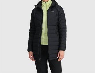 Outdoor Research Transcendent Down Parka Jacket In Black
