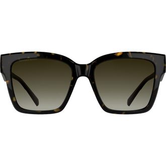 Kendra Scott Dira 56mm Rectangular Sunglasses in Dark Tortoise at Nordstrom
