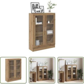 vidaXL vidaXL Libreria con ante in vetro - Libreria Rovere Artigianale 82,5x30,5x115 cm in Truciolato