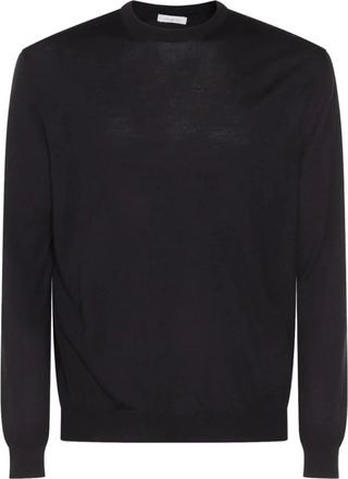 Malo Alberto Crew Neck Jumper - male - Malo - Cashmere Knitwear - Blue - 4XL - Knitwear