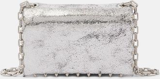 Christian Louboutin Spiked metallic leather crossbody bag