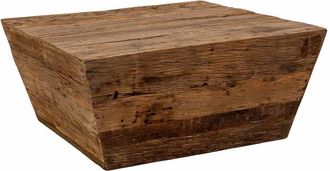 Wanderlust Deco Mesa De Centro De Madera Reciclada Marr&oacute;n 90x90x40cm