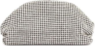 Kazar Glanzende handtas bedekt met zirkonen - Dames - Clutches - Grijs - ONE Size - Tassen