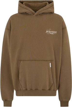Represent Hoodie met geborduurd logo - Heren - Hoodies - Bruin - L - Katoen - Hoodies & sweatvesten