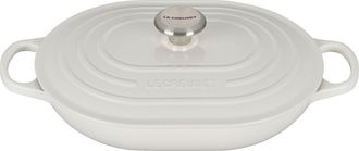 LE CREUSET 3.75-Quart Oval Enameled Cast Iron Casserole in White at Nordstrom