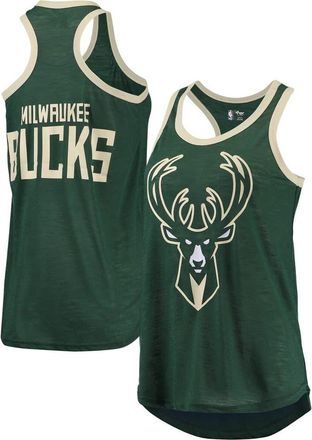 G-III Sports by Carl Banks Womens G-III Sports by Carl Banks Hunter Green Milwaukee Bucks Showdown Scoop-Neck Racerback Tank Top at Nordstrom, Size Medium