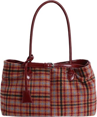 Generic Kexpery Womens Checkered Wool Crossbody Bag Versatile Shoulder Bag for Travel Shopping and Daily Use