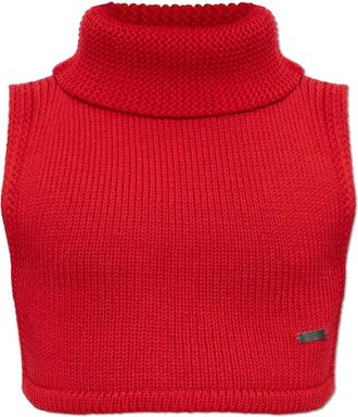 Dsquared2 Wol trui zonder mouwen - Heren - Coltruien - Rood - ONE Size - Wol - Truien & Vesten
