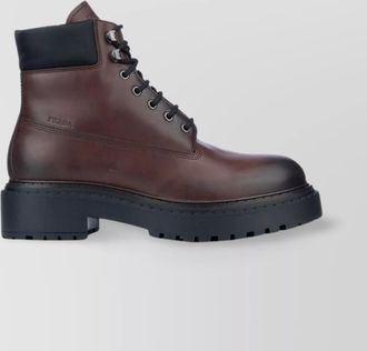 Prada chunky sole ankle boots round toe