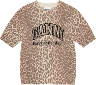 Ganni Womens T-Shirts And Polos Brown