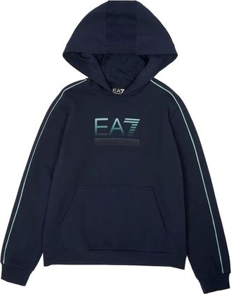 Emporio Armani Kids Sweatshirts, male, Blue, 10 Y, Hooded Sweatshirt