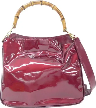 Gucci Red Enamel Shoulder Bag (Authentic Pre-Loved)