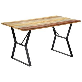vidaXL Mesa De Comedor 140x80x76 Cm De Madera Masiva