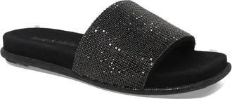 Django & Juliette Womens Yatin Slippers In Black Suede-Jewels