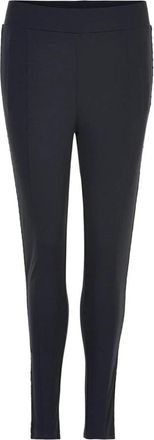 In Front Navy Leggings met Fijne Been Detail - Dames - Leggings - Blauw - XL - Nylon - Broeken