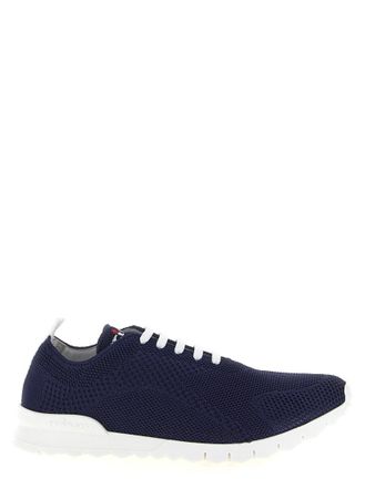 Kiton Blue Lace-up Sneakers
