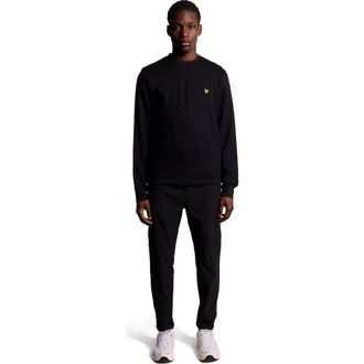 Lyle & Scott Crew Neck Long Sleeve Fly Fleece in Jet Black at Nordstrom, Size Xx-Large