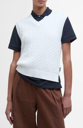 Barbour Hartland Knit Vest in Cloud at Nordstrom Rack, Size 12 Us / 16 Uk