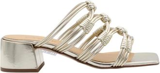 Catwalk Stijlvolle Mules - Dames - Muiltjes - Geel - 39 EU - Leer - Schoenen