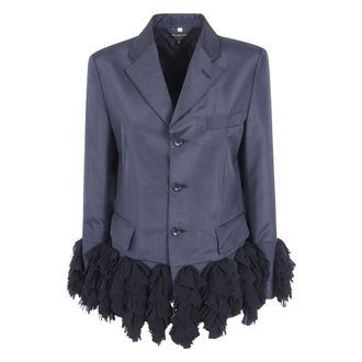 Comme Des Gar&ccedil;ons Jassen, Dames, Zwart, S, Polyester, Polyester Tropical Klassieke Blazer Jas