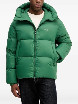 A|X Armani Exchange Piumino con logo - Verde