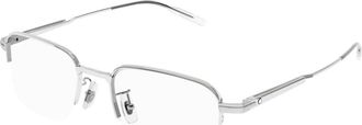 Montblanc Optical Frame - Heren - Brillen - Grijs - 56 MM - Accessoires