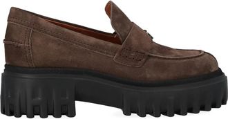 Hogan Moccasin H700 - Dames - Loafers - Bruin - 40 EU - Leer - Schoenen
