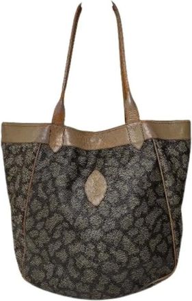 Saint Laurent Pre-owned Tote Bags, female, Gray, Size: ONE SIZE Pre-owned Leather Tote
